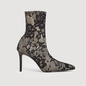 NEW! Mango | lace pointed toe sock boots